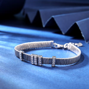 Venta al por Mayor de Dijes de Plata de Ley 925 con Baño de Oro Blanco de 18K y Circonita, Geométricos, Modernos y Móviles, para Pulseras Cristianas, Regalos - Product Image 3