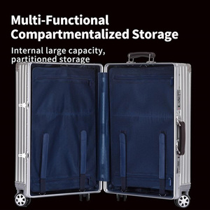 Valise de <span class=keywords><strong>voyage</strong></span> à roulettes en alliage aluminium-magnésium, grande taille, style allemand classique, best-seller - Product Image 3