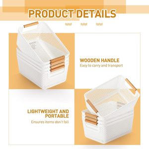 Durable Home Kitchen Storage <b>Basket</b> Beech Decorative Handheld Design for Fruits Snacks Bottles Sundries Organizing - Product Image 6