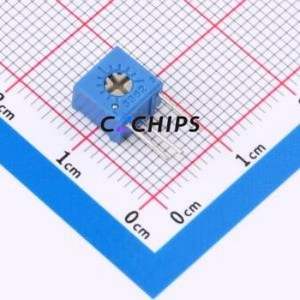 Resistencia Ajustable/Potenciómetro 3362S-100-LF, Componente de Orificio Pasante (THT)-3P, Resistencia de 7x6.8mm, 10 Ohmios, 10%, 500mW, 250ppm ℃ - Product Image 1