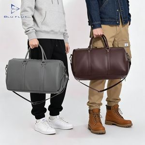 <strong>Leather</strong> <strong>Travel</strong> Duffel <strong>Bag</strong> With Shoe Pouch Bluflut Waterproof Weekend Overnight Duffle <strong>Bag</strong> <strong>for</strong> <strong>Men</strong> Gym Sports <strong>Travel</strong> <strong>Bag</strong> <strong>for</strong> <strong>Men</strong> - Product Image 5