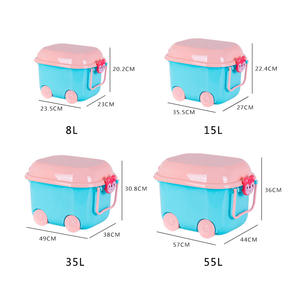 Giocattolo per bambini e scatola per Snack con ruote a tema cartone animato per l'organizzazione di vestiti e blocchi di costruzione per bambini - Product Image 5
