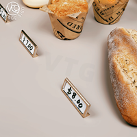 Cadre d'affichage de prix en acier inoxydable avec insertion de carte en papier, support de carte de prix manuscrit pour restaurant, café