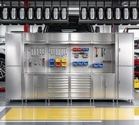 Armoire à outils modulaire personnalisable en acier inoxydable robuste 2026, idéale pour solution de poste de travail d'entretien de garage