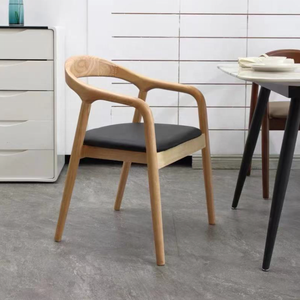 Silla nórdica ligera de lujo para Hotel o cafetería, tapizada de cuero - Product Image 5