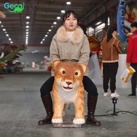 Modèle d'animal animatronique de lion de la jungle, lion simulé pour la décoration de lieux commerciaux