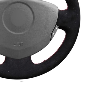 Protector antideslizante para <span class=keywords><strong>volante</strong></span> de coche de gamuza negra para <span class=keywords><strong>Renault</strong></span> <span class=keywords><strong>Clio</strong></span> 2 2001 2002 2003 2004 2005 Dacia Sandero 2008 2009 2010 2011 2012 - Product Image 2