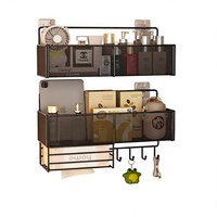 Étagère murale sans perçage pour salle de bain, rangement pour toilettes et meuble-lavabo, style coréen