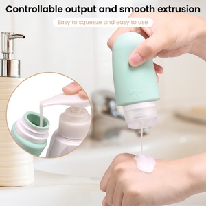 TSA Approved Portable 30ml Leakproof Squeeze Empty Containers Reusable 2oz Silicone Travel Size Bottles 90 ML for Toiletries - Product Image 6