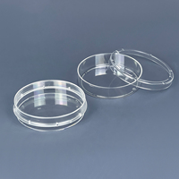 Placa de Petri de Plástico PS Esterilizada y Desechable de 35 mm, 150 mm, 100 mm, Tratada con TC, para Cultivo Celular, con Tapa