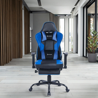 VANBOW Fauteuil de bureau exécutif en cuir Fauteuil de jeu relaxant avec massage