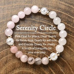 Astrist Quartz Clear White <strong>Beaded</strong> <strong>Bracelet</strong> for Unisex Trendy Natural Stone Jewelry and Gift - Product Image 5
