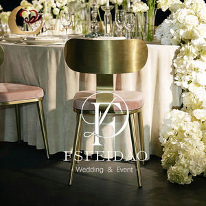 Modern Luxury Gold Stainless Steel Wedding <b>Chair</b> for Outdoor Events Parties Apartment & Living Room Use - Product Image 4