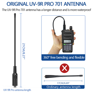 Walkie Talkie Baofeng <span class=keywords><strong>UV9R</strong></span> UV 9R Pro 5W y 8W IP67 Resistente al Agua con Transceptor de Comunicación CE FCC, Radio de Banda Dual UHF VHF - Product Image 6