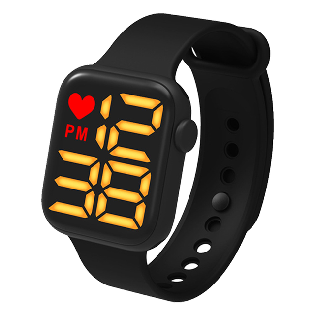 2026 Wholesale Factory Cheap Led Digital Square Plastic Case Luxury Children Boys Girl Unisex Sports Watch