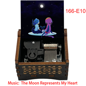 กล่องดนตรีไม้รูปพระจันทร์ แสดงออกถึงหัวใจของฉัน กล่องดนตรีไขลาน 18 โน้ต ของขวัญวันเกิดสำหรับแฟน ภรรยา ของที่ระลึก - Product Image 6