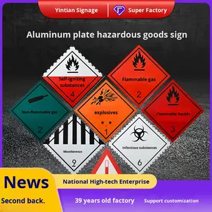 Nuova Segnaletica Nazionale per Merci Pericolose, Cartello Personalizzato per Gas Tossici e Infiammabili, Stampato in Serigrafia per Sicurezza nel Trasporto su Veicoli - Product Image 2