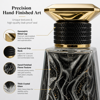 Botol Parfum Kaca Matte Flame Noir 100ml Mewah dengan Cetak Sablon, Botol Semprot Isi Ulang Kustom