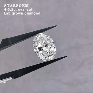 高品质批发Starsgem HPHT & CVD椭圆形igi认证5至6克拉尺寸EFG彩色实验室生长钻石