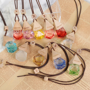 Glass Diffuser 8ml Natural Evaporation Car Aromatherapy for Rearview Mirror Odor Removal Long Lasting Scent Elegant - Product Image 5