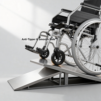Fauteuil roulant manuel pliant en aluminium léger avec accoudoir rabattable pour personnes âgées