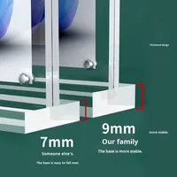 Support de table magnétique transparent double face en acrylique A4, modèle de menu, liste de prix, étiquette de prix, affichage