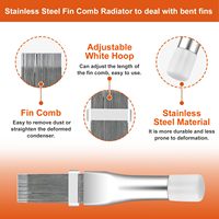 2PCS Ensemble de peignes à ailettes pour condenseur de climatiseur comprenant un peigne à ailettes FCR6 et un peigne à ailettes de radiateur en acier inoxydable