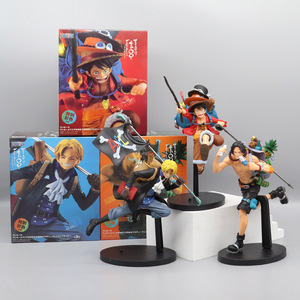 Offre Spéciale haute qualité dessin animé Anime figurine une pièce trois frères en cours d'exécution Luffy Ace Sabo figurines d'action - Product Image 2
