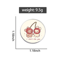 Spedizione Diretta di Badge Rotondi Personalizzati Stampati, Spille Personalizzate con Cartoni Animati, Citazioni Ispiratrici, Figure di Animali e Piante
