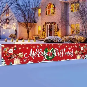 Рождественский баннер с индивидуальным дизайном, портативный виниловый баннер для рекламы в магазинах, декор для вечеринок с логотипом - Product Image 6