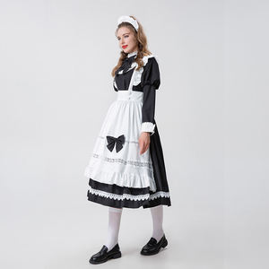 ชุดคอสเพลย์แขนยาวสไตล์อังกฤษสำหรับแม่บ้าน,เครื่องแต่งกายชุดพนักงานน่ารักชุดเครื่องแบบสีดำและสีขาวแบบคลาสสิกสไตล์บัตเลอร์อังกฤษ - Product Image 3