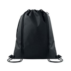 Promotional Eco-friendly Sustainable 420D RPET Printed <b>Drawstring</b> <b>Backpack</b> 34x42cm Carrying Handle for Sports Gym Fitness Use - Product Image 2