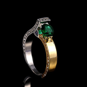 Anello moderno in pietra blu per donna, design scintillante intarsiato, gioielli eleganti e alla moda - Product Image 2