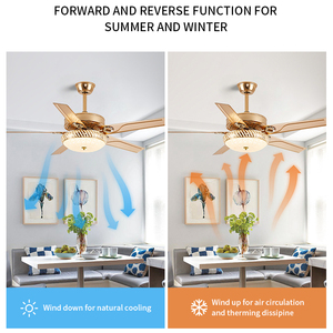 High Quality Iron Blades Ceiling <b>Fan</b> Light 42 52 Inch Reversible BLDC 3CCT Dimmable Factory Direct - Product Image 6