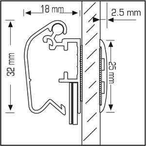 Telaio pieghevole per finestra in alluminio 500 x 700 mm, profilo da 32 mm, anodizzato argento, a miter - Product Image 4