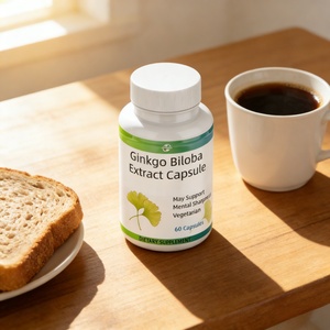 Cápsulas de Ginkgo Biloba Personalizadas de Fábrica, Extracto de Ginkgo Biloba Extra Fuerte, Apoya la Función Cerebral, Cápsulas de Ginkgo Biloba 60 - Product Image 2