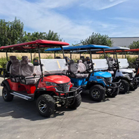 Voiturette de golf électrique 4 places à châssis en aluminium antirouille pour utilisation en bord de mer, 48V, batterie au lithium sans entretien
