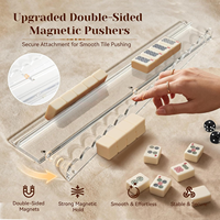 Supports de Mahjong personnalisés en acrylique transparent épaissi de 20 pouces avec poussoirs magnétiques, supports de tuiles pour Mahjong américain