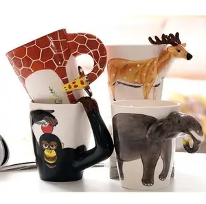 UCHOME יצרן סיטונאי 3D בעלי החיים כוס יצירתי קרמיקה כוס יצירתי כוס קפה ספל