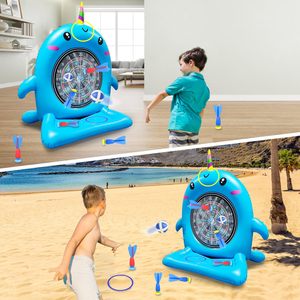 Jeu de fléchettes gonflable licorne pour piscine - Formes et zones de points personnalisables, matériau PVC sûr pour enfants et adultes - Product Image 5
