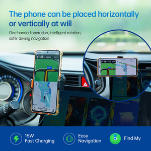 Thiết kế mới 3 trong một điện thoại di động không dây sạc xe chủ <span class=keywords><strong>GPS</strong></span> Tracker định vị thông minh người giữ xe với findmy Thiết bị định vị - Product Image 5