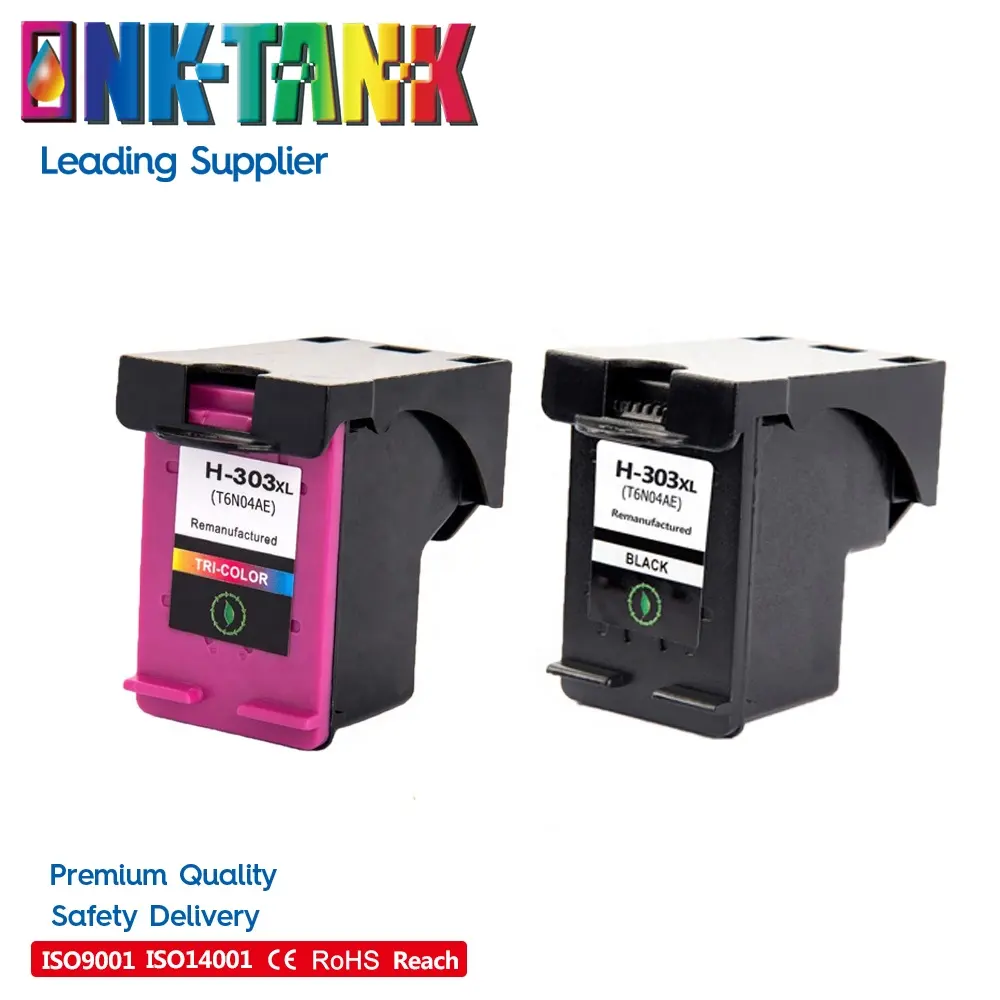 INK-TANK 303 XL 303XL Premium Black Remanufactured Color InkJet Ink Cartridge for HP303XL for HP ENVY Photo 6220 7130 Printer