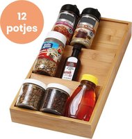 Présentoir à épices en bois de bambou, Design Simple et Unique, 3 niveaux, livraison gratuite