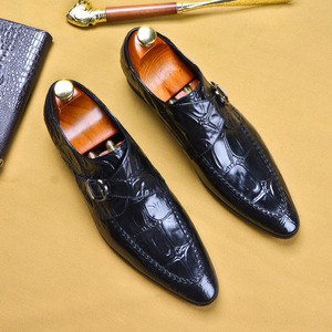 S5017F  Chaussures habillées décontractées tendance de haute qualité 2023 pour hommes, en cuir véritable, grandes tailles - Product Image 3