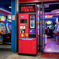 Machine à changer les pièces de monnaie, Validateur de billets commercial, Kiosque d'échange, Acier inoxydable, Surveillance à distance, Parking, Stations de métro