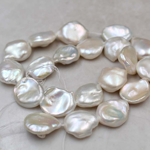 Collar <span class=keywords><strong>de</strong></span> Perlas <span class=keywords><strong>de</strong></span> Agua Dulce Naturales, Estilo Barroco, Nucleadas, Grandes, <span class=keywords><strong>de</strong></span> 18*22mm, Venta al por Mayor - Product Image 3