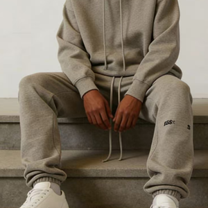 Pantalon de survêtement décontracté ample blanc à revers pour homme, style streetwear basique, couleur unie - Product Image 5