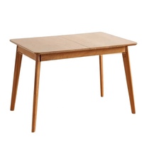 Ensemble de table et de chaises à manger pliantes et extensibles en bois massif de style japonais moderne pour les petites maisons, meubles de salle à manger