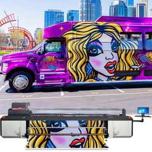 Kingjet Outdoor Advertisement Electronic Decorations Materials <strong>Craft</strong> Roll to Roll and Flatbed Printing UV Hybrid <strong>Printer</strong> - Product Image 1
