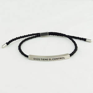 Brazalete Personalizable de Acero Inoxidable 316L, Chapado en Oro de 14k/18k, Grabable, con Cordón Delgado Ajustable para Hombre y Mujer - Product Image 4